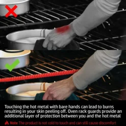 Silicone Oven Rack Protectors Cutable Heat Insulation Strip Oven Anti-Scald Rack Protect Against Burns And Scars