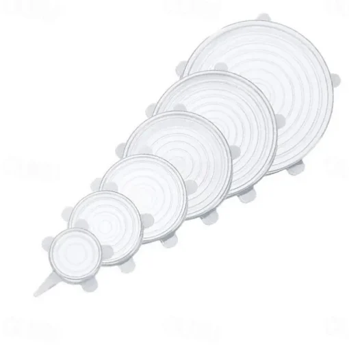 Silicone Stretch Lids 2 Color 24 Packs Zero Waste Reusable Silicon Container Lid for Cover Leftover Food and Fruit or Seal Bowl 6 12 Packs