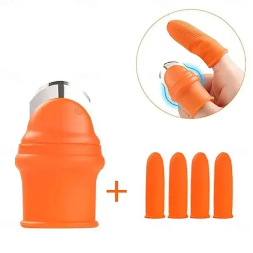 Silicone Thumb Knife Finger Protector Vegetable Harvesting Knife Plant Blade Scissors Cutting Rings Garden Gloves