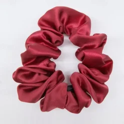 Silk Hair Scrunchies Ties for Frizz & Breakage Prevention, 100% Mulberry, No Damage, Elastic Ponytail Holders, 1Pc