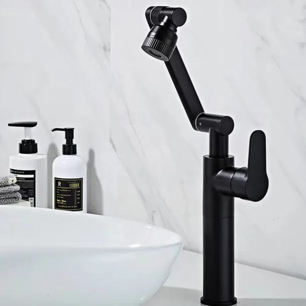 Single Handle Bathroom Faucet Basin Sink Mixer Black Faucet Dual Sprayer Nozzle Hot Cold Crane Mixer Water Taps
