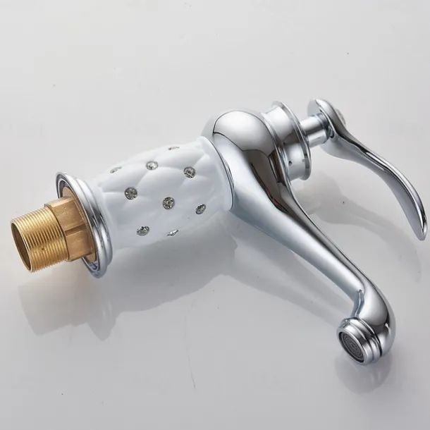 Single Handle Bathroom Faucet, Chrome/Gloden One Hole Centerset, Brass/Zinc Alloy Bathroom Sink Faucet with Supply Lines