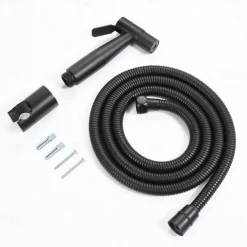Single Hole Bidet Black Toilet Handheld High Pressure Cleaning Spray Gun