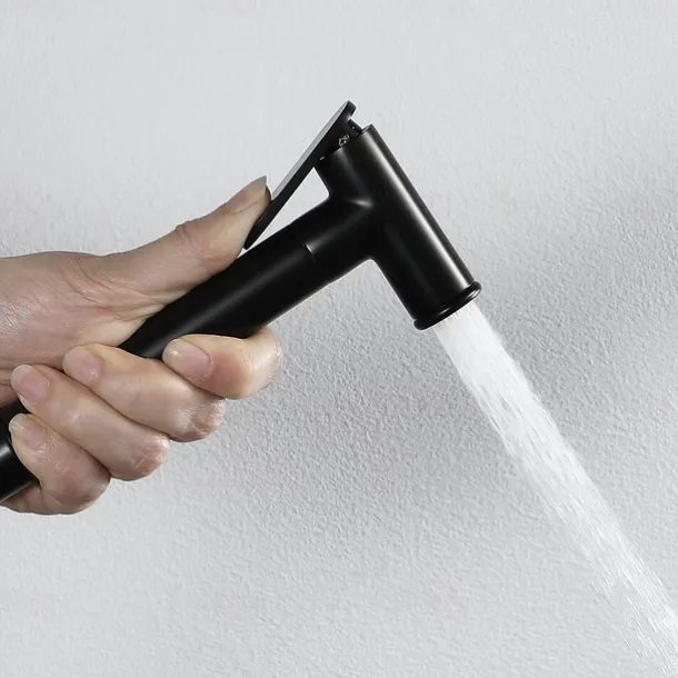 Single hole Bidet BlackToilet Handheld bidet Sprayer Self-Cleaning Contemporary