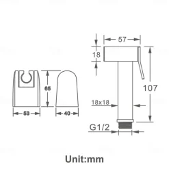 Single Hole Bidet Electroplated Toilet Handheld Bidet Sprayer Self-Cleaning Contemporary