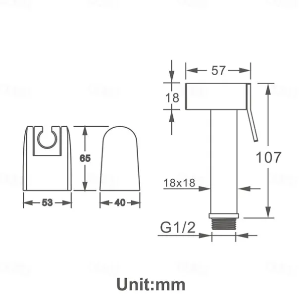 Single Hole Bidet Electroplated Toilet Handheld Bidet Sprayer Self-Cleaning Contemporary