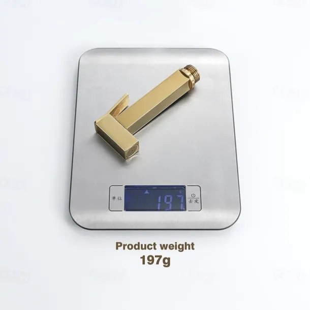 Single Hole Bidet Electroplated Toilet Handheld Bidet Sprayer Self-Cleaning Contemporary