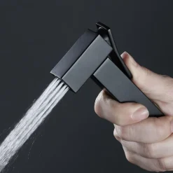 Single Hole Bidet Electroplated Toilet Handheld Bidet Sprayer Self-Cleaning Contemporary