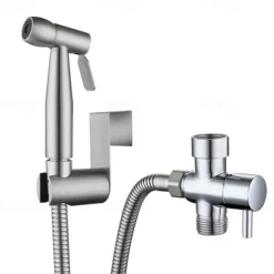 Single hole Bidet Stainless Steel Self-Cleaning Contemporary 1.5m water inlet pipe of base 1/2 EU