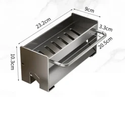 Sink Sponge Holder, Countertop Draining Rack, Freestanding Storage Organizer for Sponges, Dishcloths, and Scrubbers in Bathroom or Kitchen