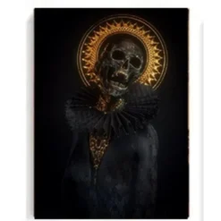 Skull Statue Wall Art Canvas Prints Painting Artwork Picture Nordic Sculpture Modern Home Decoration Décor Rolled Canvas No Frame Unframed Unstretched