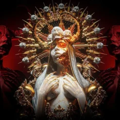 Skull Statue Wall Art Canvas Prints Painting Artwork Picture Nordic Sculpture Modern Home Decoration Décor Rolled Canvas No Frame Unframed Unstretched