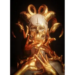 Skull Statue Wall Art Canvas Prints Painting Artwork Picture Nordic Sculpture Modern Home Decoration Décor Rolled Canvas No Frame Unframed Unstretched