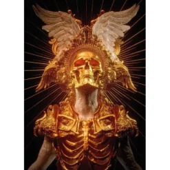 Skull Statue Wall Art Canvas Prints Painting Artwork Picture Nordic Sculpture Modern Home Decoration Décor Rolled Canvas No Frame Unframed Unstretched