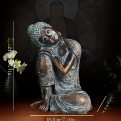 Sleeping Buddha Statue - Resin Sculpture for Home Decor and Religious Practice