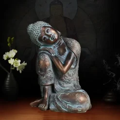 Sleeping Buddha Statue - Resin Sculpture for Home Decor and Religious Practice