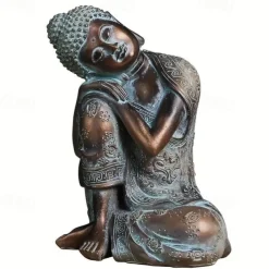 Sleeping Buddha Statue - Resin Sculpture for Home Decor and Religious Practice