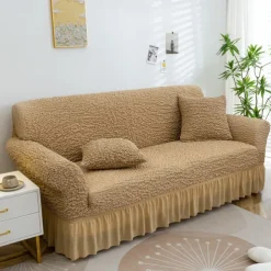 Slipcover Couch Cover with Skirt, High Elastic Durable Sofa Slipcovers Luxurious Machine Washable Furniture Protector