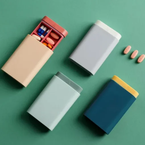 Small Mini Small Medicine Box Portable And Sub Packed Small Box For 7-day Charging Sealed And Stored With Pill Box