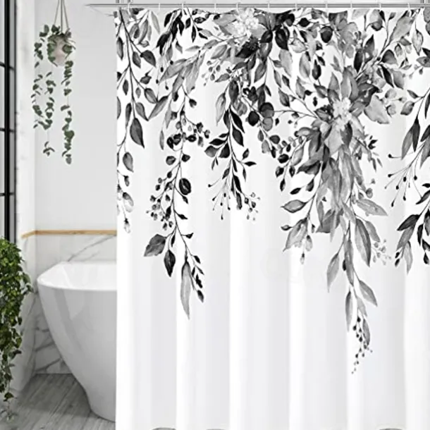 Small Stall Vintage Floral Shower Curtain Waterproof Fabric Botancial Flower Plant Shower Curtains for Bathroom