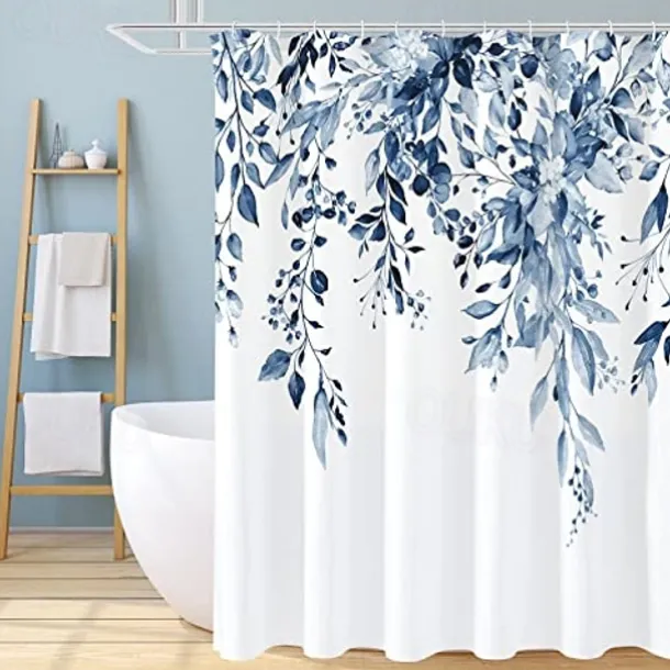 Small Stall Vintage Floral Shower Curtain Waterproof Fabric Botancial Flower Plant Shower Curtains for Bathroom