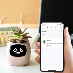 Smart Flowerpots,Smart Pet Planter,Ai Planter,Intelligent Flowerpots,Multiple Expressions,7 Smart Sensors, and Ai Chips Make Raising Plants Easy and Fun for Living Room,Plant-Free