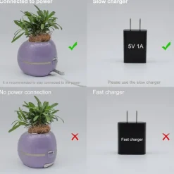 Smart Flowerpots,Smart Pet Planter,Ai Planter,Intelligent Flowerpots,Multiple Expressions,7 Smart Sensors, and Ai Chips Make Raising Plants Easy and Fun for Living Room,Plant-Free