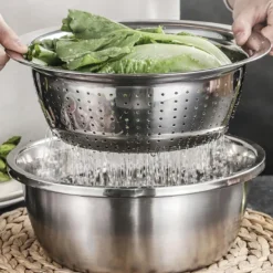 Smartdwel Basin, Germany Multifunctional Stainless Steel Basin, Smartdwel Multifunctional Stainless Steel Basin, 3 in 1 Stainless Steel Shredding & Drainage Chopping Basin