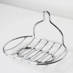 Soap Dish Stainless Steel Suction Cup Bathroom Soap Drain Rack Free Punching Wall Hanging Household Storage Soap Box