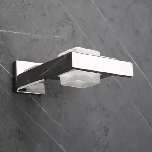Soap Holder Stainless Steel and ABS with Glass Tray Wall Mounted Bathroom 1pc Painted Finishes, Chrome Electroplated and Brushed