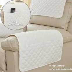 Sofa Armrest Cover Couch Armrest Mat Water Resistant Backret Cover Soft Protector for Chairs Couch Sofa Armchair Slipcovers Recliner Sofa