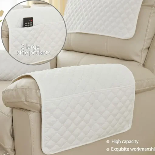 Sofa Armrest Cover Couch Armrest Mat Water Resistant Backret Cover Soft Protector for Chairs Couch Sofa Armchair Slipcovers Recliner Sofa