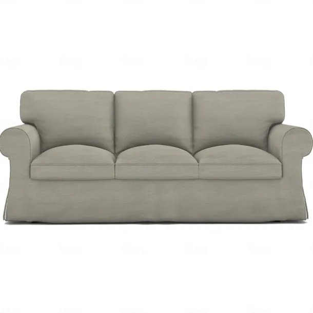 Sofa Cover 100% Cotton 3 Seat Sofa Sllipcover Solid Color Quilted Slipcovers UPPcover LITB PRIME cover