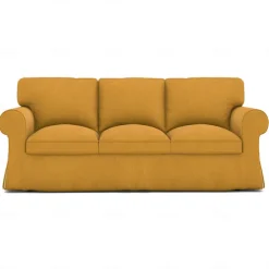 Sofa Cover 100% Cotton 3 Seat Sofa Sllipcover Solid Color Quilted Slipcovers UPPcover LITB PRIME cover