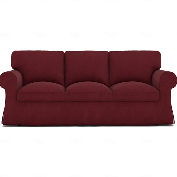 Sofa Cover 100% Cotton 3 Seat Sofa Sllipcover Solid Color Quilted Slipcovers UPPcover LITB PRIME cover