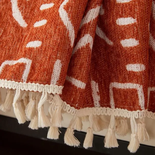 Sofa Cover Boho Sofa Blanket Throw Towel Chenille for Sectional Couch Armchair Loveseat 4 or 4 or 3 Seater L Shape Anti-Scratch Cat Washable