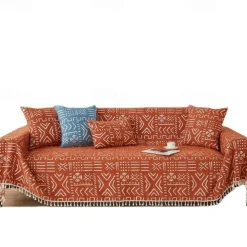 Sofa Cover Boho Sofa Blanket Throw Towel Chenille for Sectional Couch Armchair Loveseat 4 or 4 or 3 Seater L Shape Anti-Scratch Cat Washable