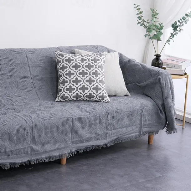 Sofa Cover Boho Sofa Blanket Throw Towel for Sectional Couch Armchair Loveseat 4 or 4 or 3 Seater L Shape Anti-Scratch Cat Washable