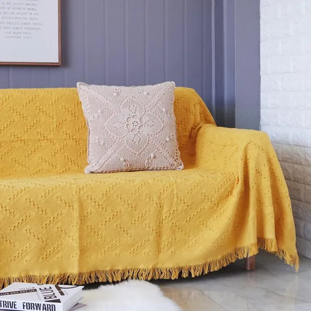 Sofa Cover Boho Sofa Blanket Throw Towel for Sectional Couch Armchair Loveseat 4 or 4 or 3 Seater L Shape Anti-Scratch Cat Washable