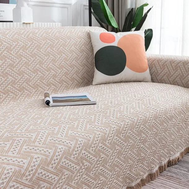 Sofa Cover Boho Sofa Blanket Throw Towel for Sectional Couch Armchair Loveseat 4 or 4 or 3 Seater L Shape Anti-Scratch Cat Washable