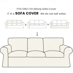 Sofa Cover for Armchair, Loveseat, 3 Seat, Cotton Cover for The Ektorp Chair, Arm Chair One Seat Couch Slipcover Replacement Not Fit LITB PRIME cover Ektcover