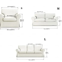 Sofa Cover for Armchair, Loveseat, 3 Seat, Cotton Cover for The Ektorp Chair, Arm Chair One Seat Couch Slipcover Replacement Not Fit LITB PRIME cover Ektcover