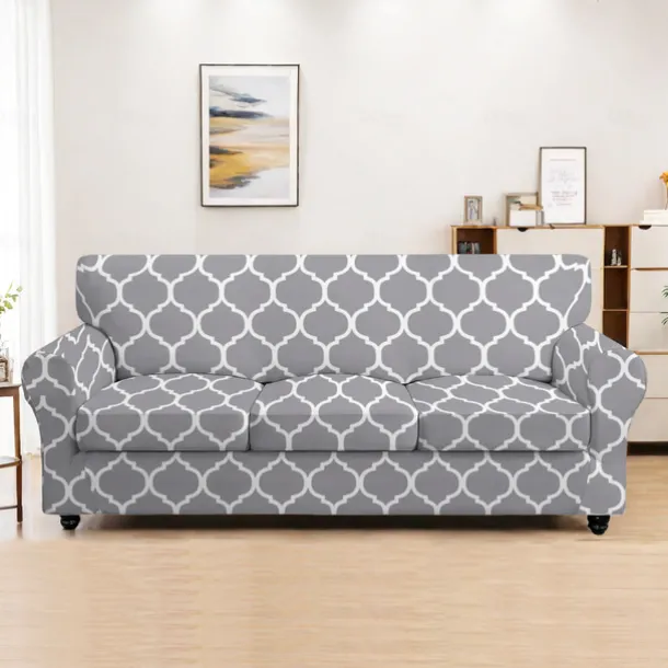 Sofa Cover Plants Yarn Dyed Polyester Slipcovers - Stylish Botanical Design - Soft and Durable Polyester Fabric - Protects and Revitalizes Your Sofa