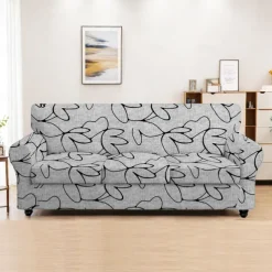 Sofa Cover Plants Yarn Dyed Polyester Slipcovers - Elegant Botanical Pattern - Soft and Durable Yarn Dyed Polyester - Protects and Revitalizes Your Sofa