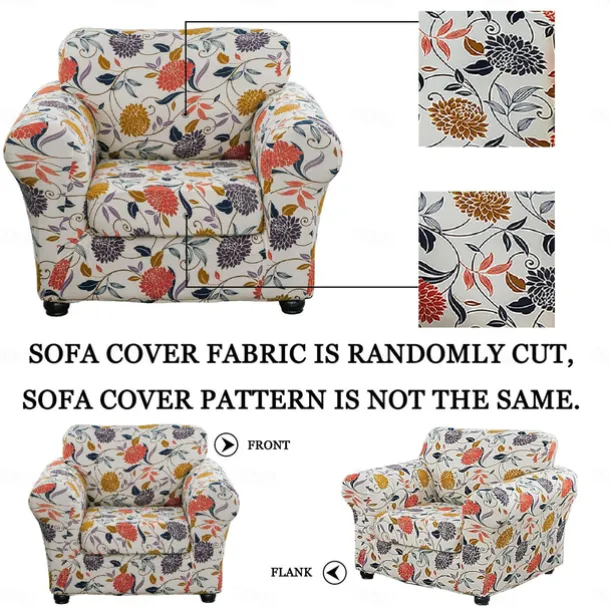 Sofa Cover Plants Yarn Dyed Polyester Slipcovers - Elegant Botanical Pattern - Soft and Durable Yarn Dyed Polyester - Protects and Revitalizes Your Sofa