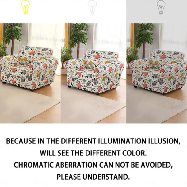 Sofa Cover Plants Yarn Dyed Polyester Slipcovers - Elegant Botanical Pattern - Soft and Durable Yarn Dyed Polyester - Protects and Revitalizes Your Sofa