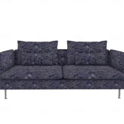 Sofa Covers 100% Cotton Floral Quilted Slipcovers 3-Seat with Armrests SODERcover LITB PRIME cover