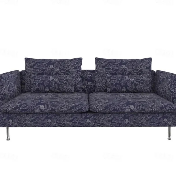 Sofa Covers 100% Cotton Floral Quilted Slipcovers 3-Seat with Armrests SODERcover LITB PRIME cover