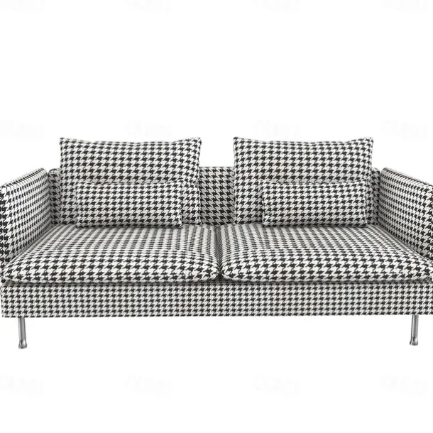 Sofa Covers 100% Cotton Floral Quilted Slipcovers 3-Seat with Armrests SODERcover LITB PRIME cover