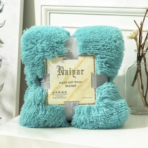Soft Fuzzy Faux Fur Throw Blankets,Solid Reversible Lightweight Long Hair Shaggy Blanket,Fluffy Cozy Plush Comfy Microfiber Fleece Blankets Decoration for Couch Sofa Bed